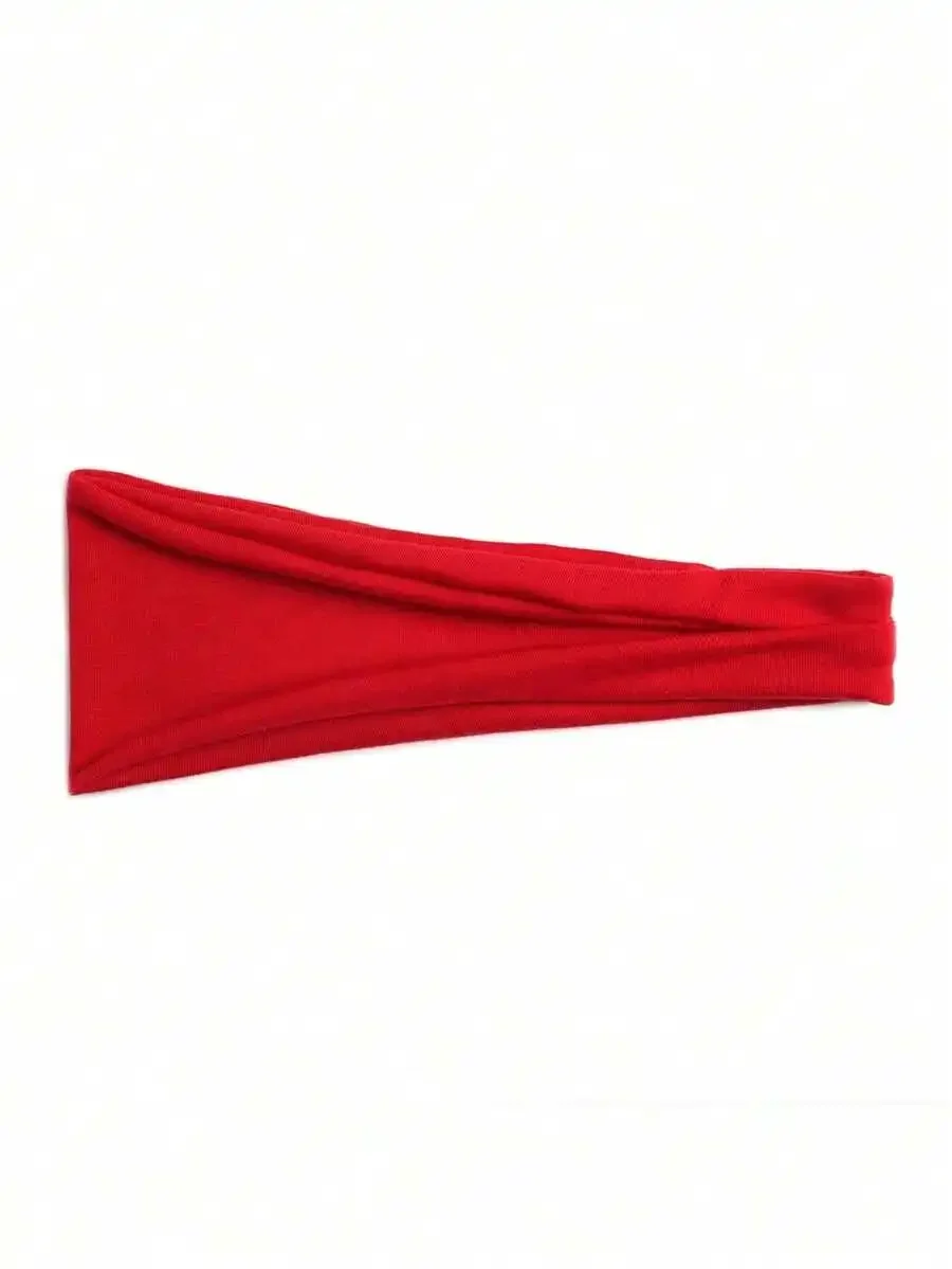 2pcs Solid Color Sports Yoga Headband, Sweat Absorbent Elastic Headband For Men & Women, Running, Fitness, Hair Accessories,