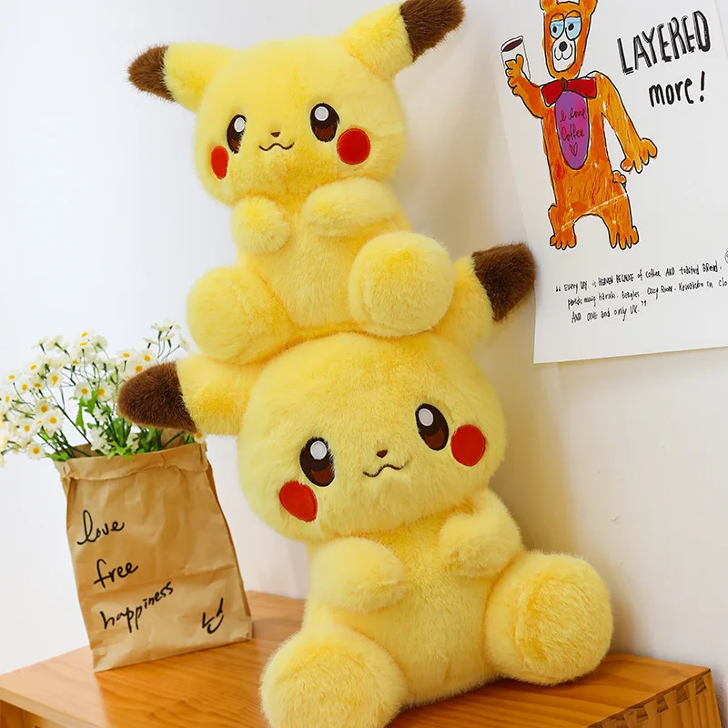 

35/60cm Pikachu Pokemon Plush Toys Anime Doll Cartoon Pikachued Large Pokémon Plushie Kawaii Stuffed Gift for Kids Birthday Xmas