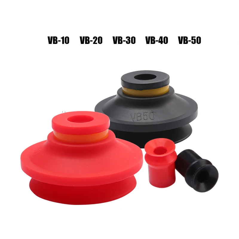 10 PCS VF VB Suction Cups Vacuum Sucker Red Silicone Sucker Single/Double Layer of Resistance to High Temperature Oil Chuck