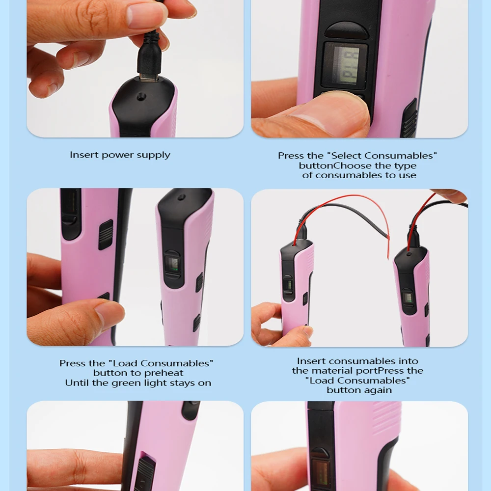 3D Printing Pen Kids with LCD Screen Type C Cable 1.75mm PLA Filament DIY Drawing 3D Pen Children Boys Girls Birthday Gift gallery 5