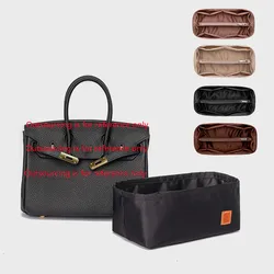 For Birkin 25 30 35 Insert Bag Women Insert Organizer with pockets for Cosmetics Makeup Bag Organizers