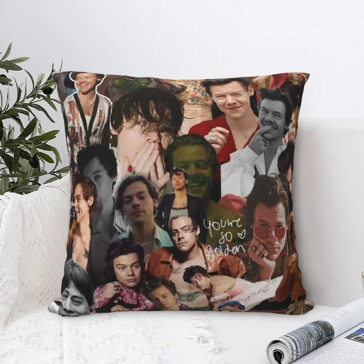 Harrys Pillowcase Printing Polyester Cushion Cover Decor Styles Throw Pillow Case Cover Home Square 40*40cm