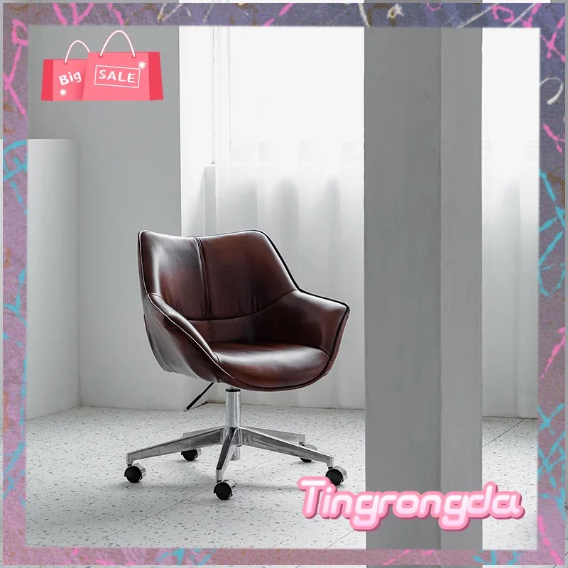 A Durable Rotatable Office Chair Nordic Executive Swivel Floor Designer Comfortable Metal Silla Escritorio Furniture