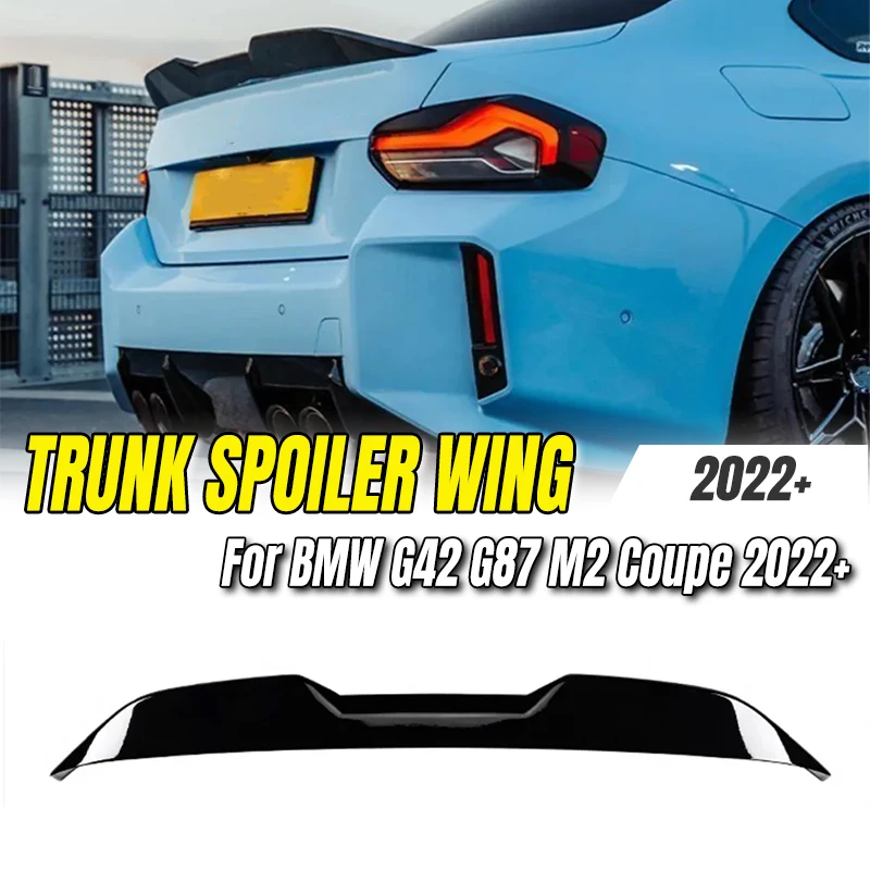 

For BMW G42 G87 M2 2022+ 220i 230i M235i M240i Coupe Rear Trunk Lid Boot Spoiler Wings Tuning Accessories