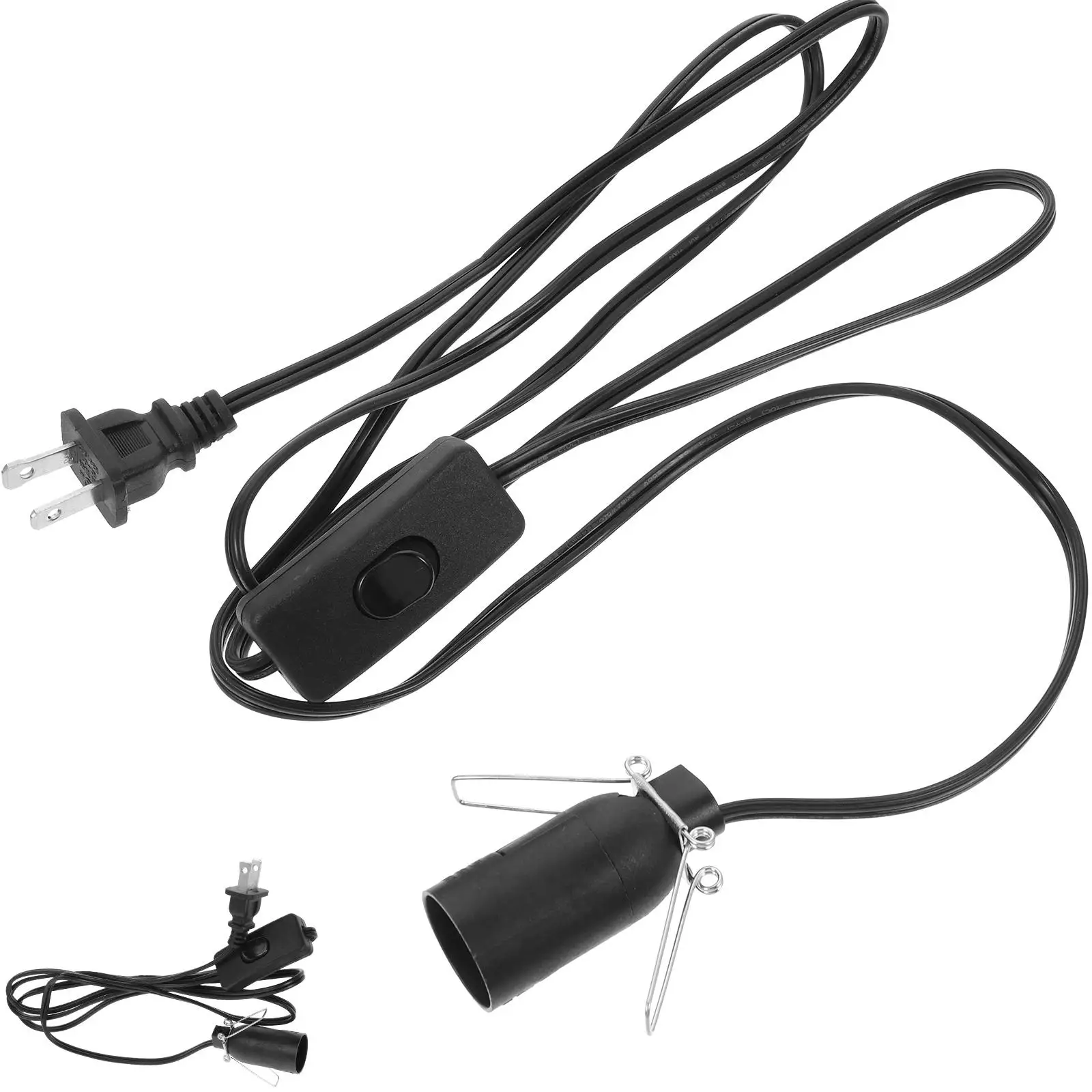 2pcs Lamp Socket Cord Replacement US Plug E12 Candelabra Sockets Light Lamp Cord Christmas Village Halloween