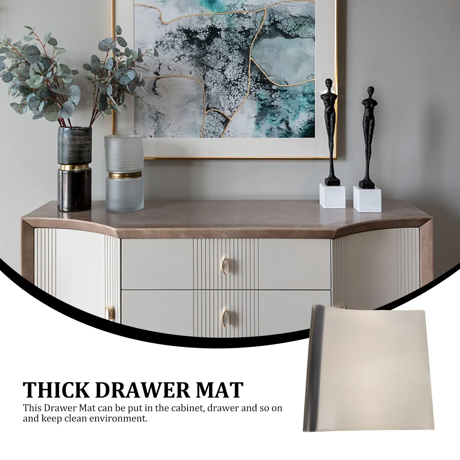 

EVA Transparent Pad Multi functional Drawer Liner Waterproof Fridge Mat Heat resistant Table Cupboard Thick Non slip Easy Clean