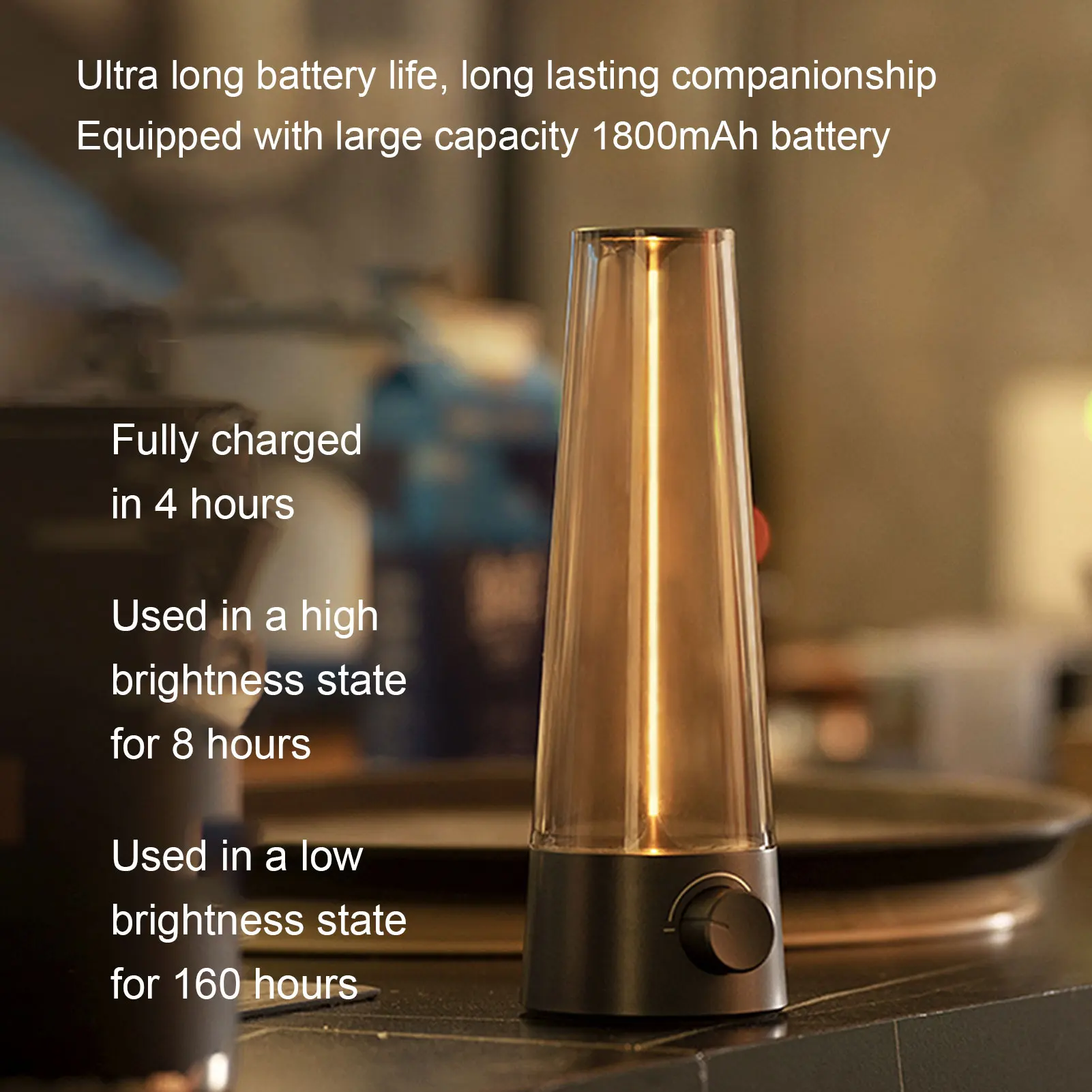 المحمولة اللاسلكي لمبة مكتب خمر ديكور فريد 2200K درجة حرارة اللون المحمولة اللاسلكي الجدول مصباح 200-240lm للحزب #5