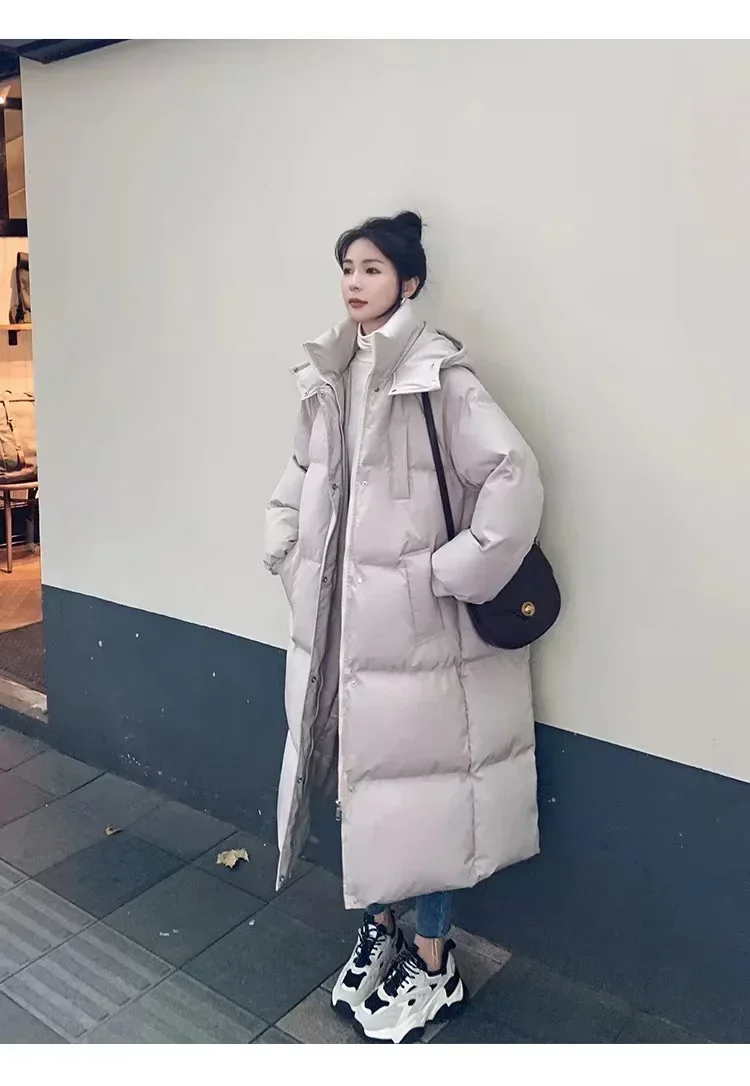 zjaiss 2026 Winter New Down Coats Long-style Cotton Dress Korean Version Large Size Korean Fashion Jackets Heat Parka Feminina