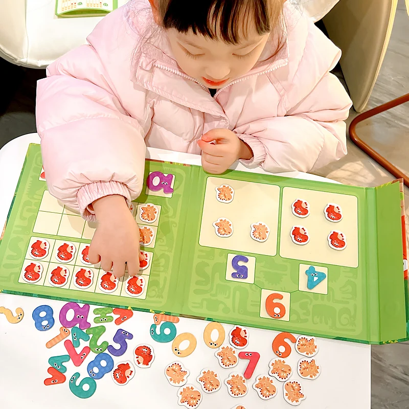 Kids Foldable Math Arithmetic Book Digital Decomposition Montessori Games For Baby Early Learning Education Children's Toy Gifts