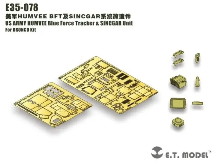 ET Model E35-078 US ARMY HUMVEE Blue Force Tracker وحدة SINCGAR التفاصيل حتى الجزء