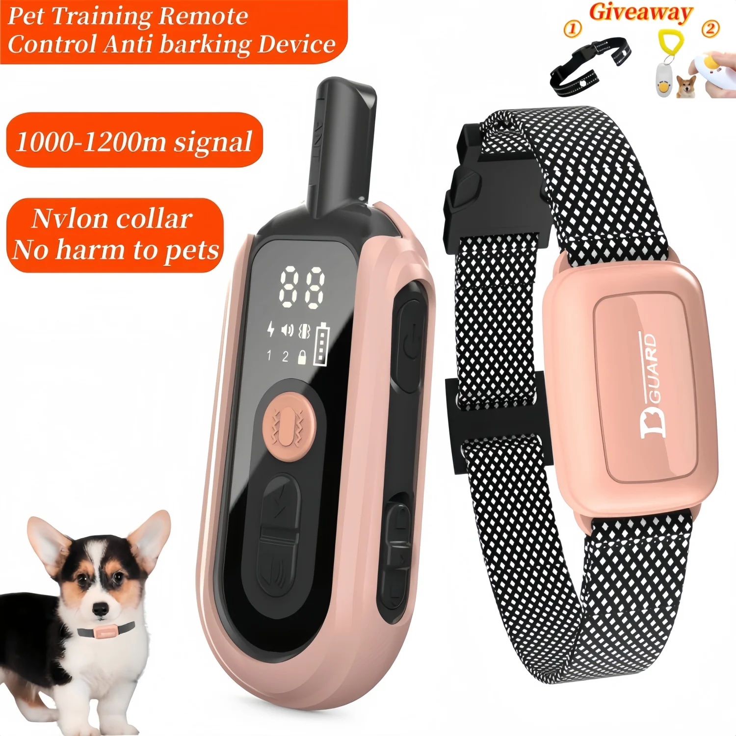 

YHLC Smart Automatic Anti Barking Dog Collar HD Digital Display Waterproof Collar For Dog Rechargeable Bark Stopper Stop Barking