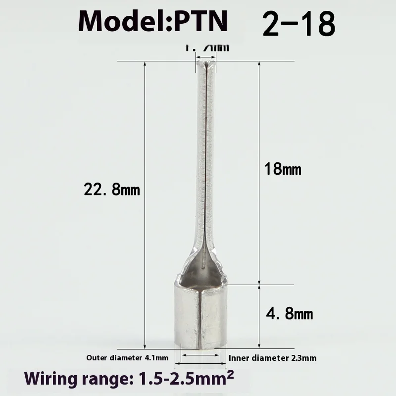 PTN PTV دبوس نوع الصحافة الباردة العارية محطة قبل معزول الأسلاك محطة محطة سلك الأنف دبوس سلك تجعيد سلك الأنف