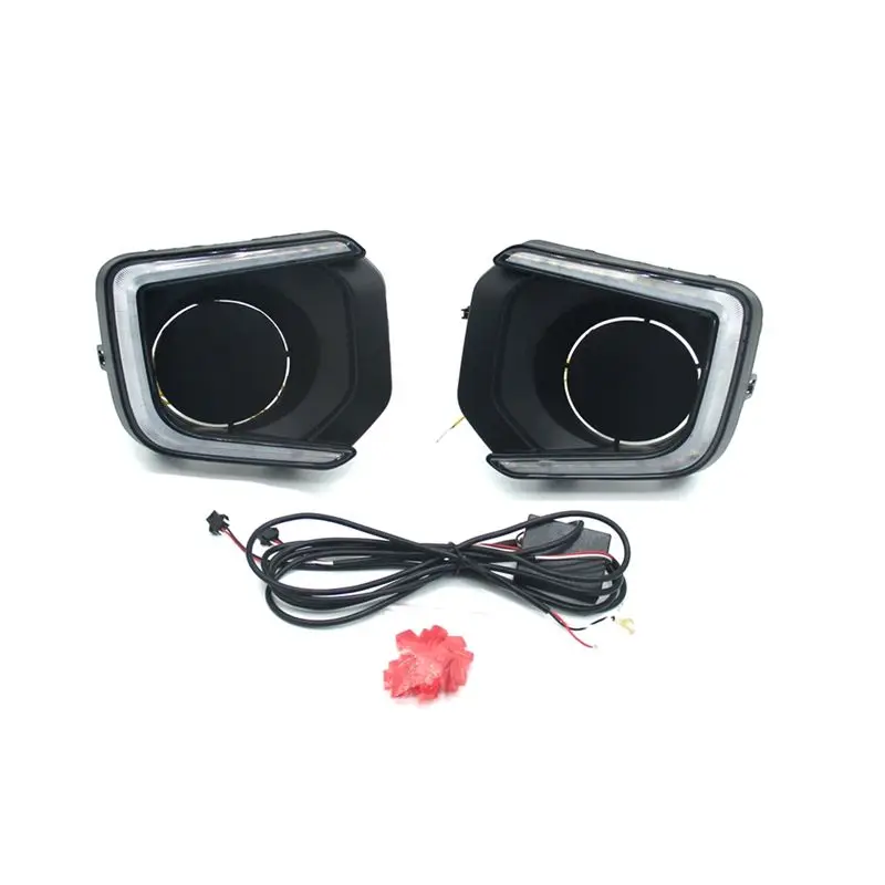 

Daytime Running Lights, Fog Lights, Dual Color, With Turn Signals For Toyota Tacoma SR SR5 2016-2023 Front Bumper Lamps