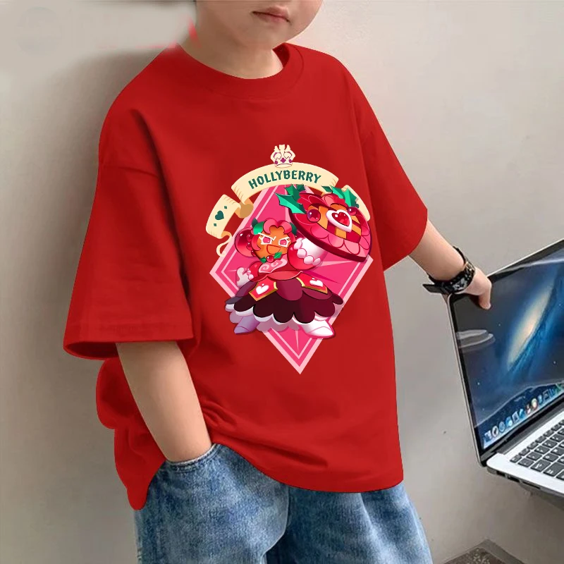 Детская футболка Cookie Run Kingdom для девочек и мальчиков, летняя одежда, цветные хлопковые футболки, рубашки с короткими рукавами, детские короткие топы, футболки в подарок