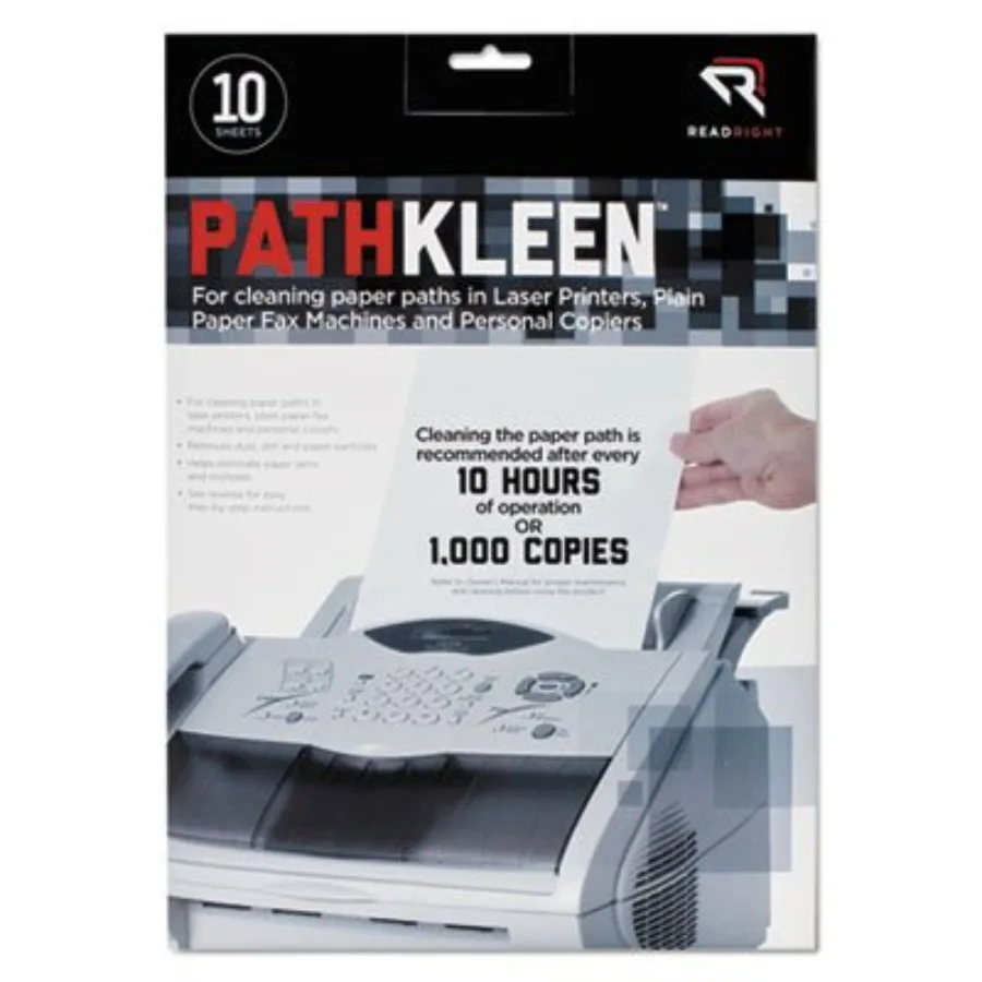 

PathKleen Laser Printer Cleaning Sheets 8.5 x Inch Sheets 0 Sheets per Package 2 Pack 20 Sheets Total RR237