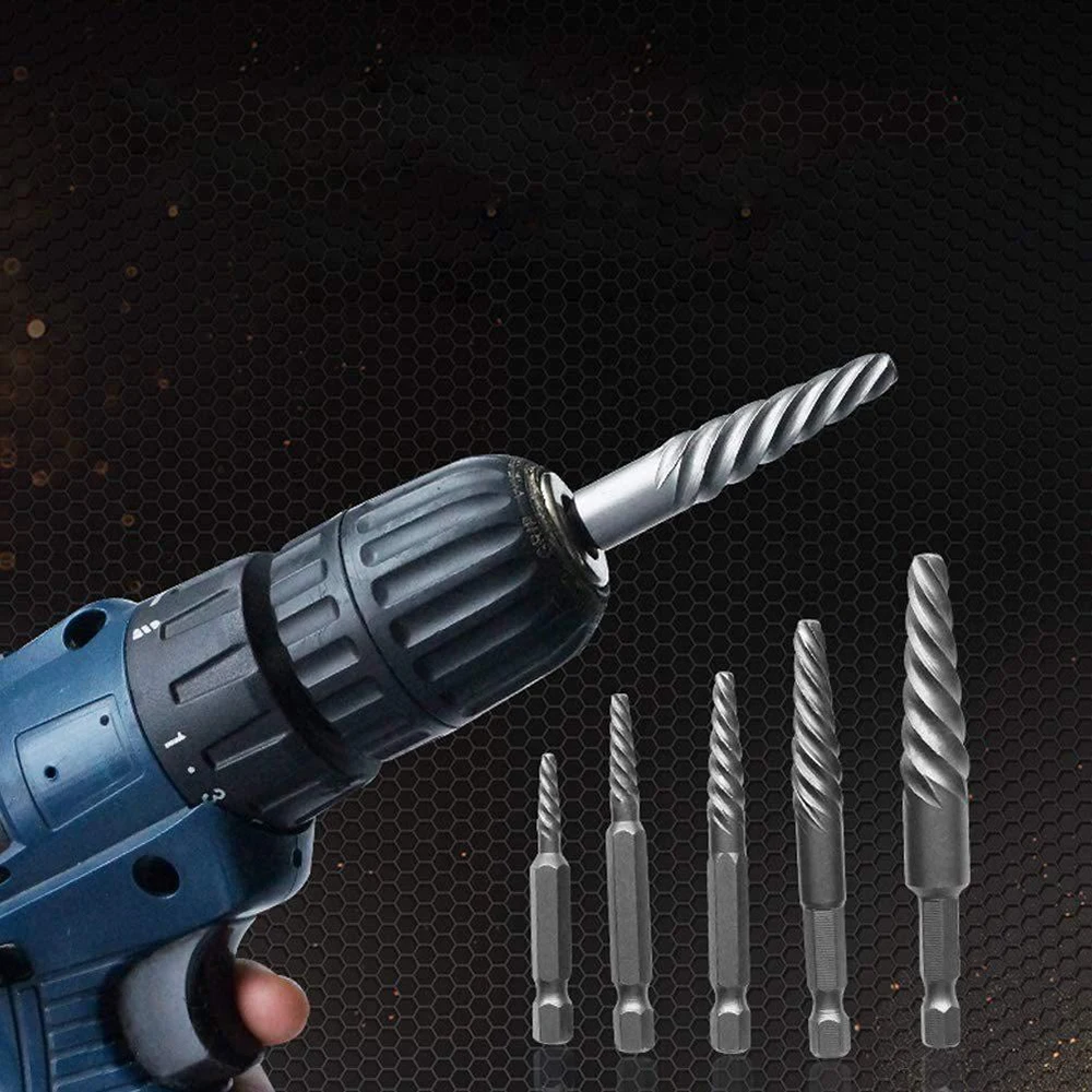 เสียหายสกรูหัก Remover Extractor สว่าน Bits 5/6Pcs ทนทาน Easy Out Remover Center เจาะเสียสลักเกลียวอุปกรณ์กำจัด