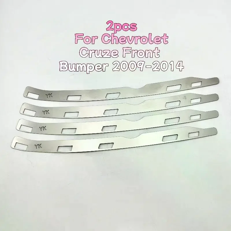 Front Bumper Trim 2Pcs Anti-Scratch Rustproof Direct Replacement Part for Chevy Cruze 2009 to 2014