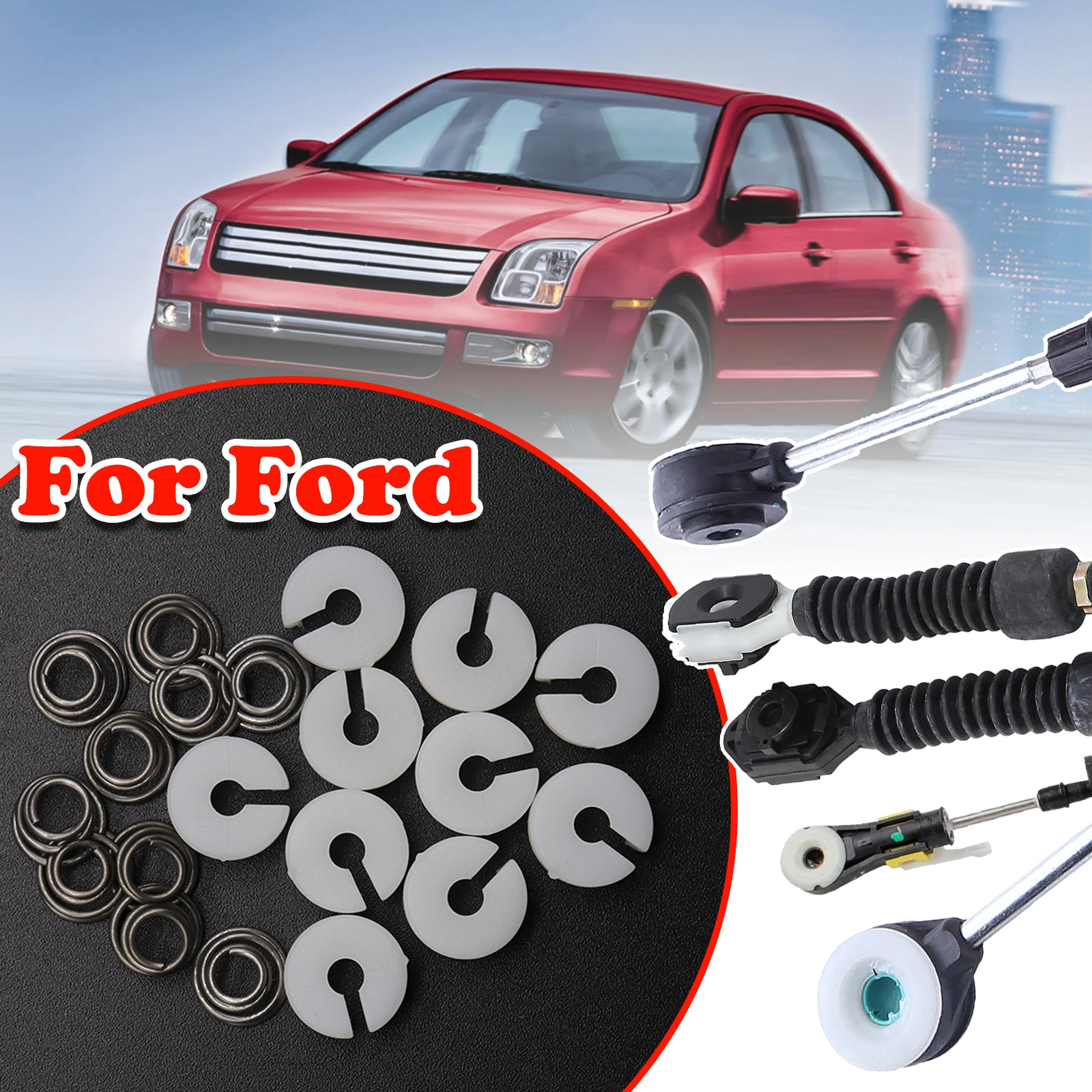 

For Ford C-Max Fiesta Focus Manual Gearbox Shift Cable Linkage Control Bushing Gear Shifter Lever Connect Bush Spring Repair kit