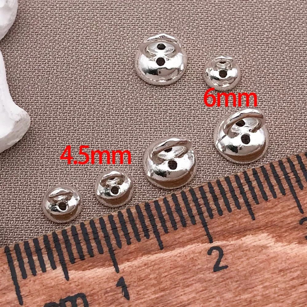 5pcs/PACK 18K Copper Plated Golden Thick Silvery White Golden Concealed Wire Cap, DIY Jewelry Making Accessories image 6