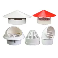 Ceiling Ventilation Exhaust System Hardware PVC roof air vent grille round ducting ventilation cover Weather proof Vent Cap Wall