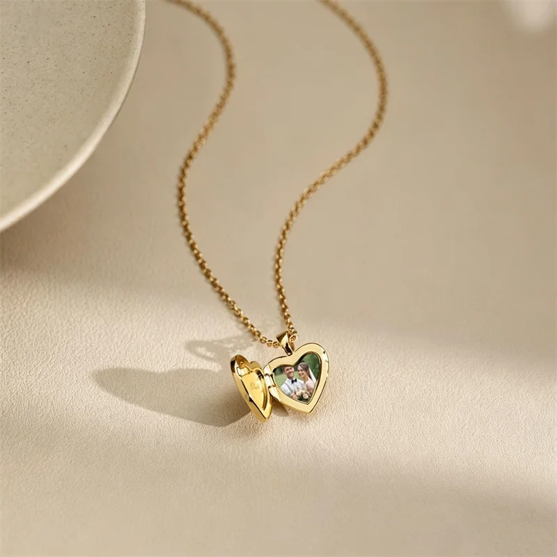 Kalung Liontin Bentuk Hati yan - Heart Locket Necklace Photo ulasan dan harga