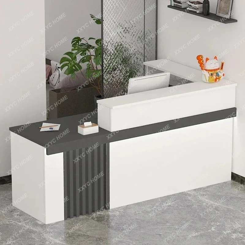 hot sale Reception Desk Simple Modern Barber Shop Clothing Shop Corner Bar Table checkout page