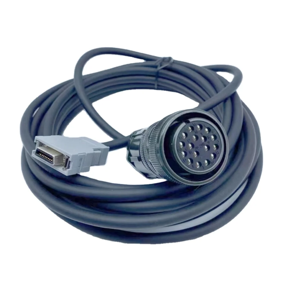 A06B-6078-K815 spindle encoder signal feedback cable black curved head 2M