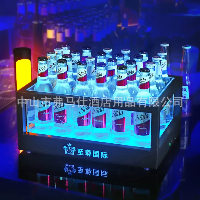 

Бар креативный светящийся лед KTV железная рамка акриловая коктейльная витрина винная рамка ночная коммерческая лопата бочка для шампанского