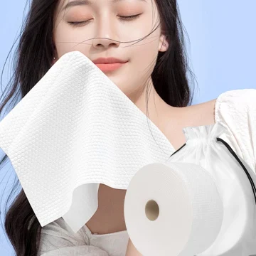 850/170 Sheets Pearl Pattern Face Towel Super Thick Soft and Double Water Absorption Sealed Facial Towel Rolls with Hanging Cord