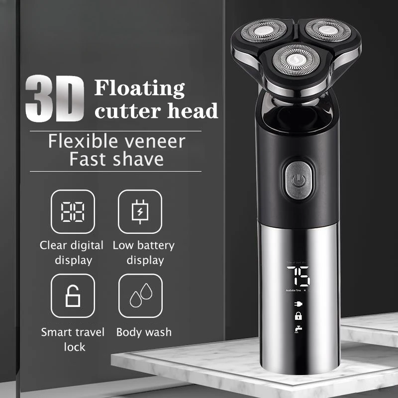 

Youpin Smart Floating 3D Electric Men's Shaver 5 in 1 Hair Clipper Rechargeable Trimmer Shaver for Men Beard Razor