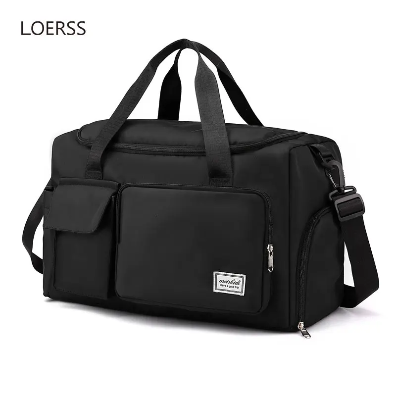 LOERSS-bolsas de viaje plegables de gran capacidad para mujer, bolso de equipaje impermeable, de nailon, multifuncional, para Yoga y gimnasio