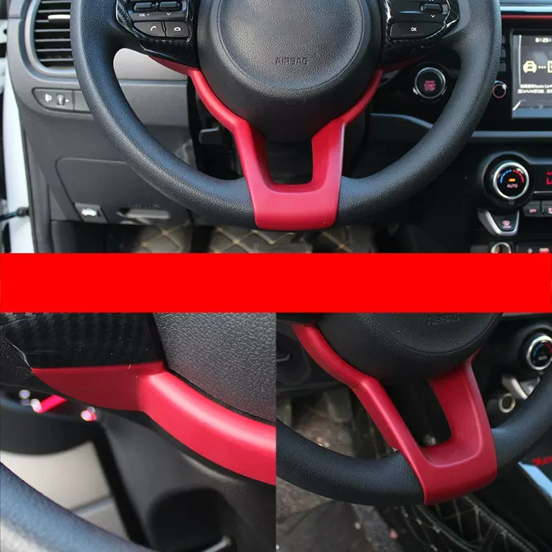 For Kia Rio 4 K2 2017 2018 2019 Steering wheel decorative sticker ABS steering wheel decorative sequin interior modification