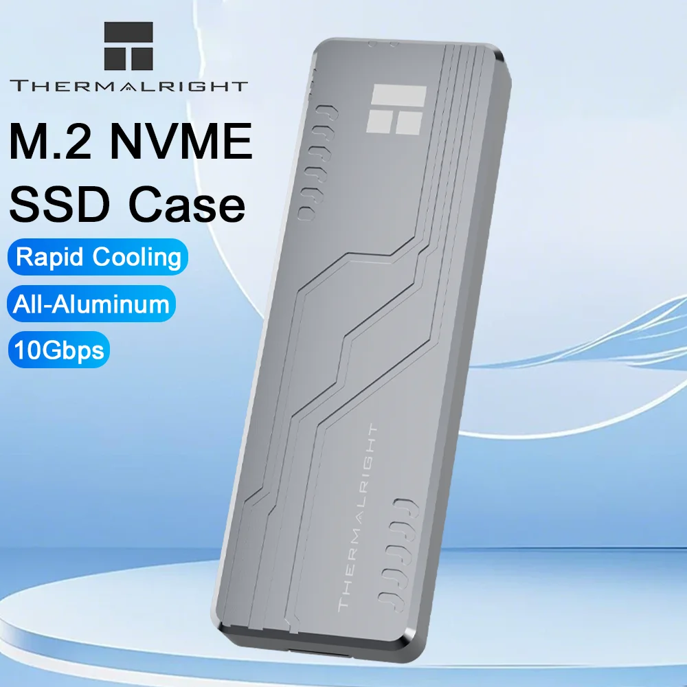 

Thermalright M.2 NVMe SSD Case USB C 3.2 10Gbps Adapter M2 NVME External Hard Drive Full Aluminum Enclosure for m.2 nvme ssd