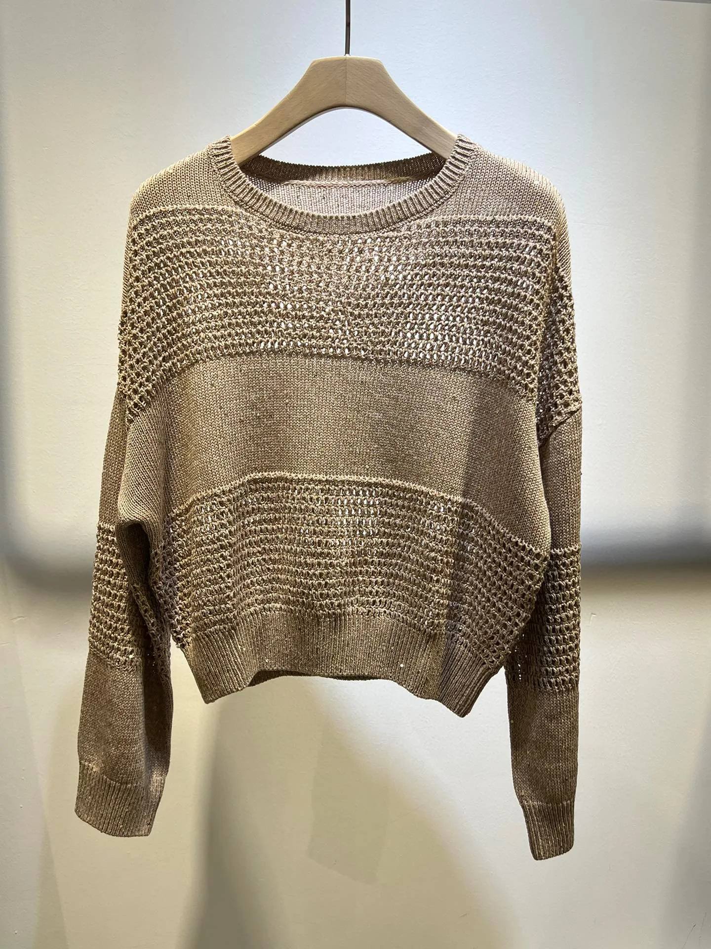 Summer linen long sleeve casual style sweater