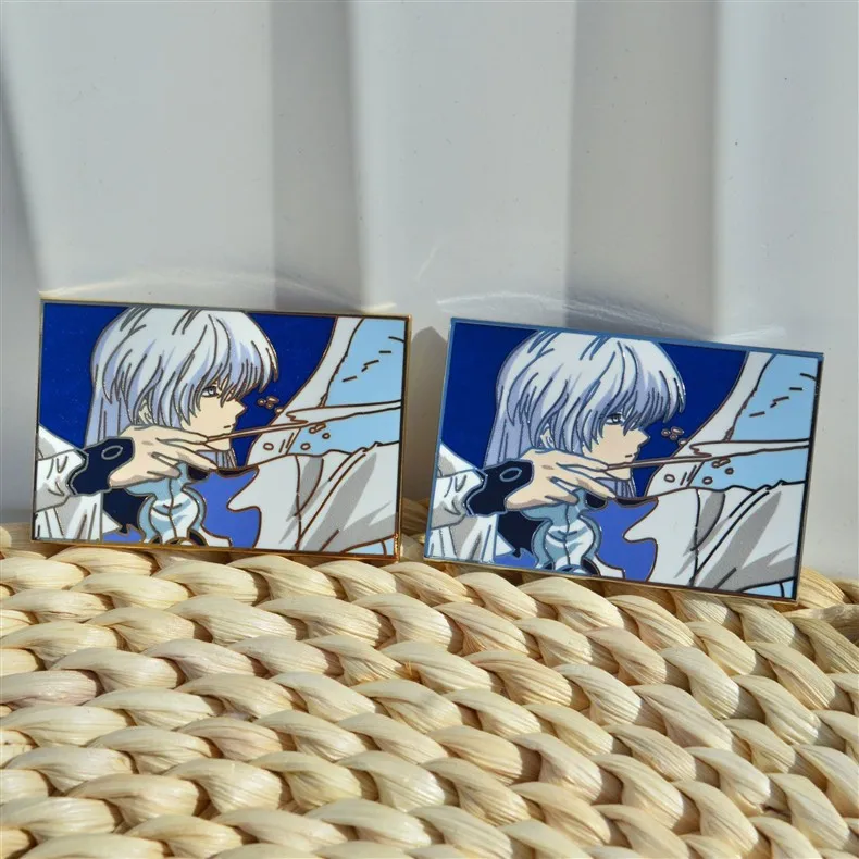 Yue Metal Badges Pendant Anime Cardcaptor Sakura Enamel Pins Manga Brooches for Bag Backpack Clothing Lapel ACG Cosplay Toy Gift