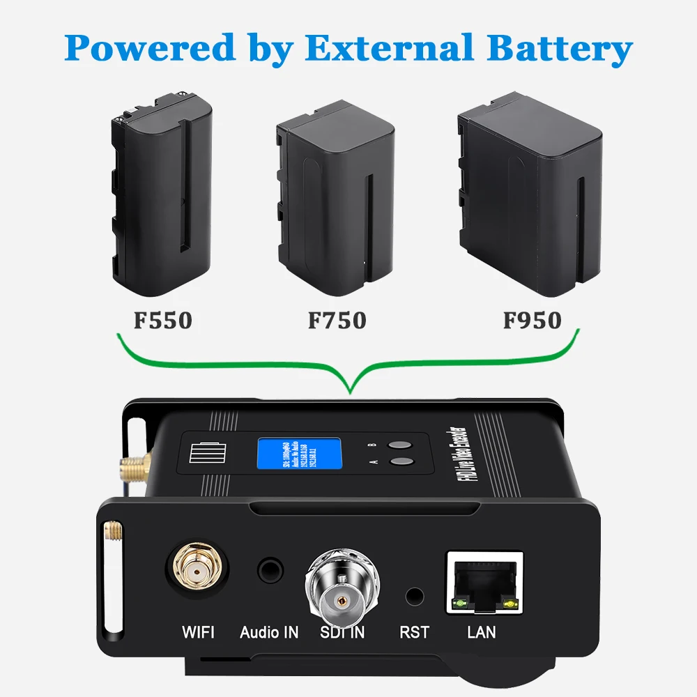 4G Wireless SD HD 3G SDI Video Streaming Encoder يدعم SRT RTSP RTMPS، SDI إلى IP محول للبث المباشر يوتيوب فيسبوك