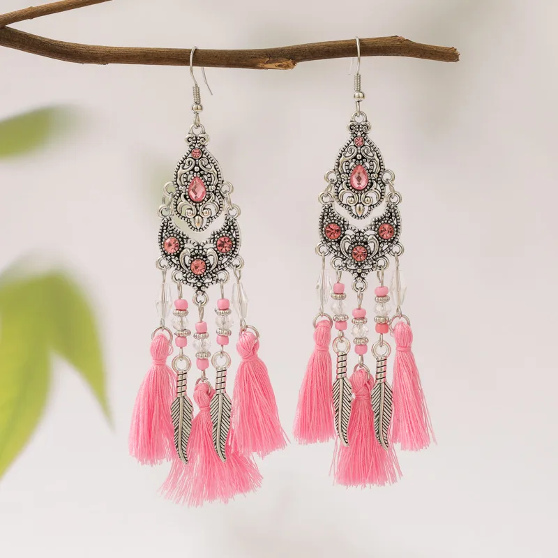 11 + 1 لون أقراط جديدة مهدب الراقية 2025 أقراط عرقية بالجملة أقراط متعددة الطبقات