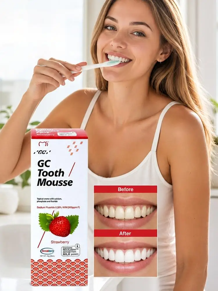 Original GC Tooth Mousse Kinder-Fluorid-Zahnpasta Erwachsenen-Mundpflege Karies-Schutz Anti-Karies Fruchtgeschmack