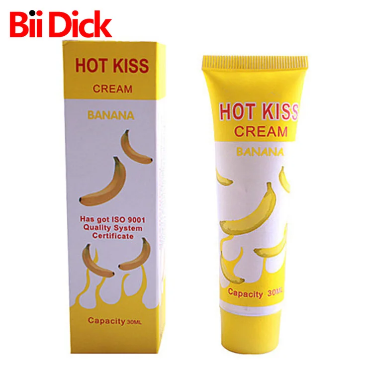 HOT KISS Banana Lubricant Edible Body Grease Oral Vaginal Anal Fruit Lubricant Penis Massage Oil Pain Relieving Love Gel