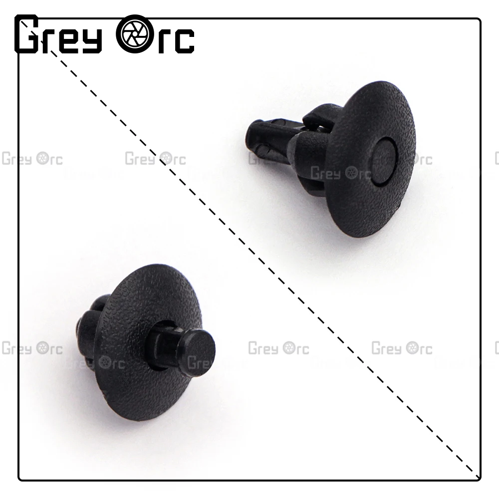 20Pcs Motorcycle Universal Black Rivet Fixed Panel Fastener Clip Plastic Push Pin Fastener 8.4mm Automotive Parts