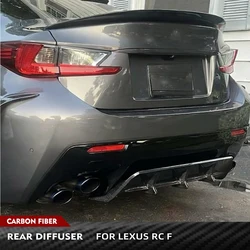 Car Rear Center Carbon Fiber Diffuser For Lexus 2015-2019 RC F RCF Car Bumper Splitter Under Panel Car Bodykits Extension