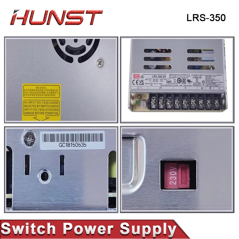 Hunst Meanwell LRS-350 Switching Power Supply 24V 36V 350W Original MW Taiwan Brand LRS-350-24