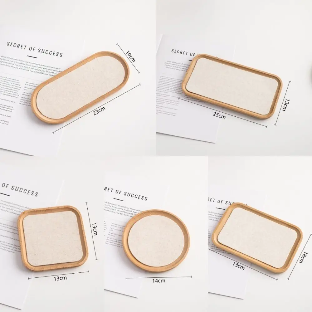 Wooden Jewelry Storage Tray Portable Stackable Design Jewelry Display Plate Multi-Functional Space-saving Bracelet Necklace Tray