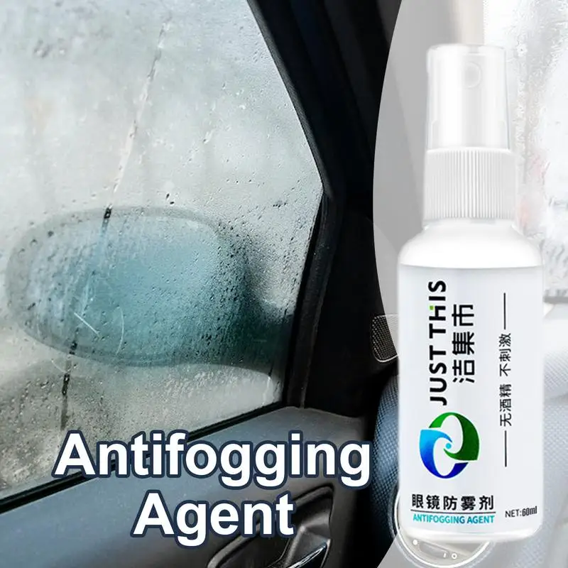 Anti Fog Spray Voor Glazen 60Ml Anti-Vernevelingsmiddel Auto Glazen Helm Bril Defogging Agent Anti-Vernevelende Doekjes Originele Oplossing