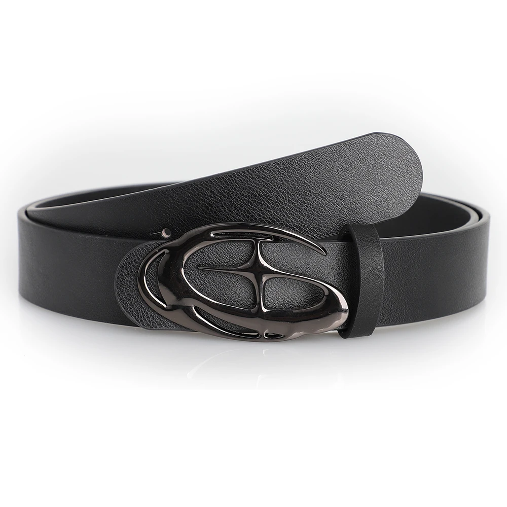 Punk-Taillengürtel mit geometrischer Nadel-Schnalle aus Legierung, stilvolles Accessoire für Männer und Frauen, Gürtelband geeignet für den täglichen Gebrauch und als Geschenk. – Detail 4