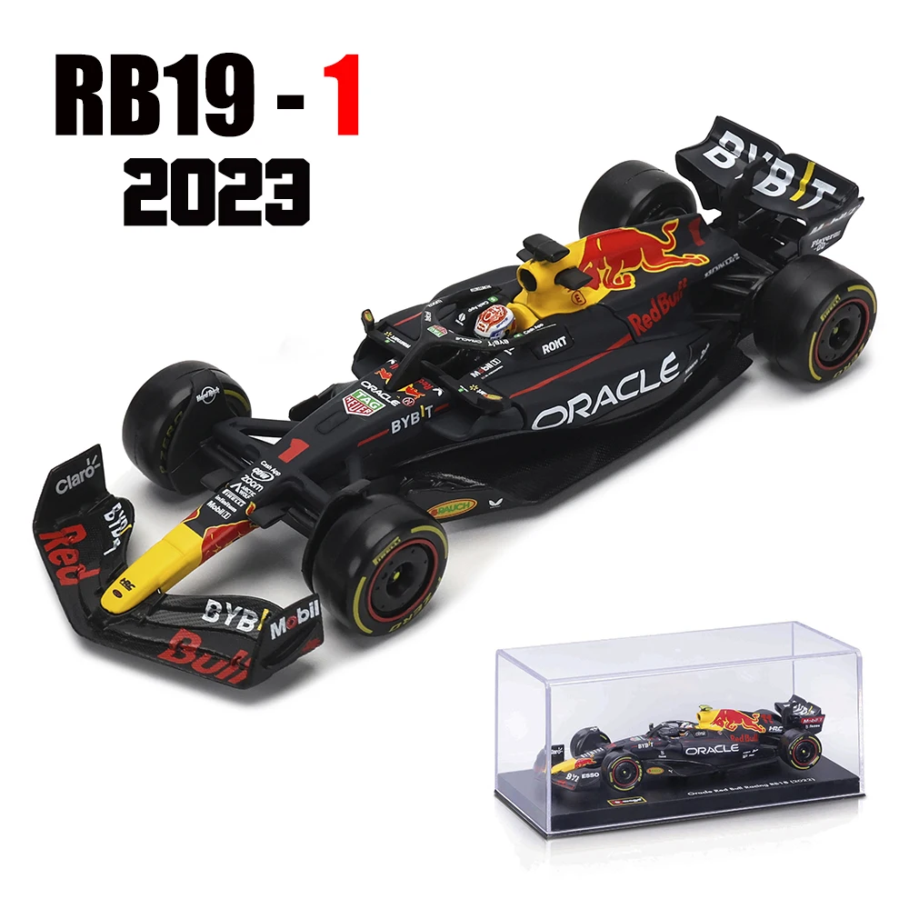 Bburago 1:43 2024 RB20 F1 ريد بول سباق تاغ هوير 2023 RB19 ميامي # 1 Verstappen # 11 لعبة مجسمة مصنوعة من خليط معدني للسيارة