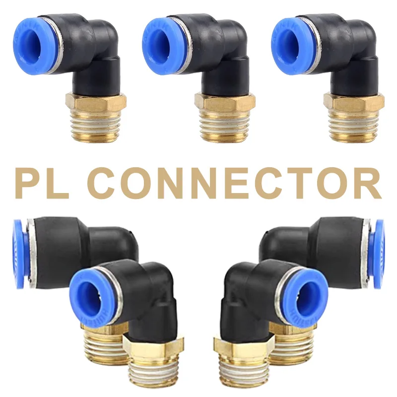 5Pcs SL 4/6/8/10/12mm Elbow Pneumatic Air Connector 1/8 