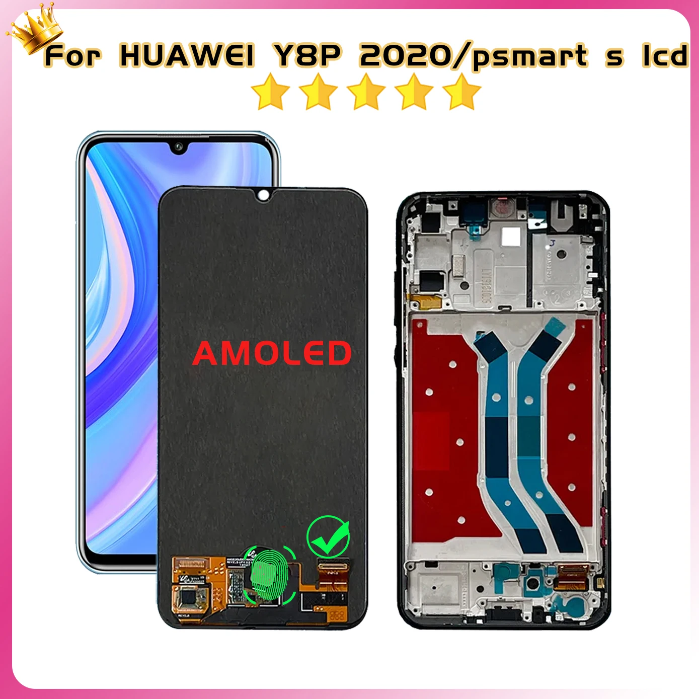 Tested High Quality Display For Huawei Y8p 2020 AQM-LX1 / P Smart S LCD Touch Screen for Huawei Enjoy 10s AQM-AL00 LCD Display