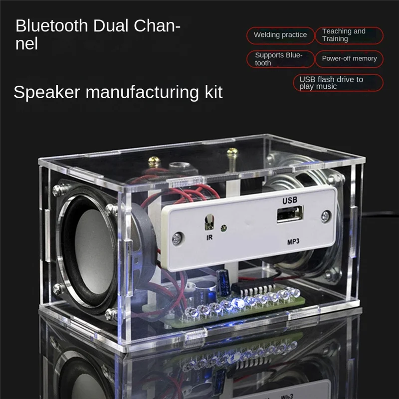 Электронный комплект «сделай сам», Bluetooth-динамик, музыкальный спектр, паяльная практика, флэш-дисплей, проект для пайки, DIYB
