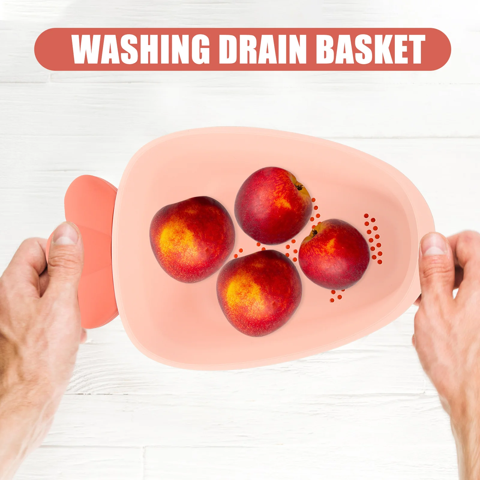 

Double Layer Vegetable Wash Basket Cartoon Style Fruit Strainer Household Kitchen Storage Basket Lightweight Convenient